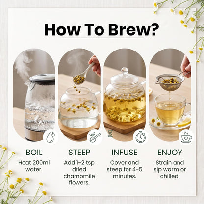 REORIC Whole Dried Chamomile Flower Tea 50g