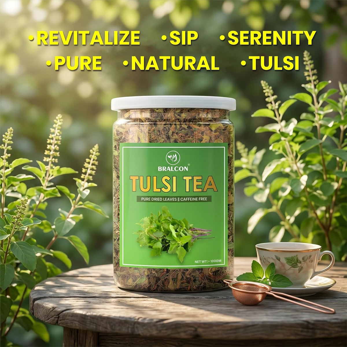 BRALCON Pure Tulsi Herbal Tea -100g