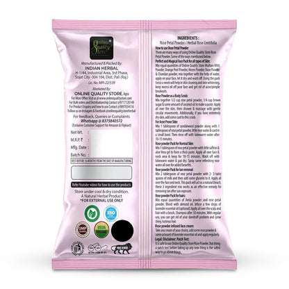 Online Quality Store Multani Mitti + Chandan Powder + Orange Peel Powder + Neem Powder + Rose Powder |fullers earth powder ,Bentonite Clay |sandalwood powder |Santra Chilka powder|Pure Neem Leaves Powder |Rose Petals Powder(Pack of 5 ,Total 400g Pack)