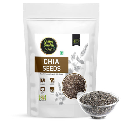 Online Quality Store Organic Combo of Flax Seeds & Chia Seeds, Pumpkin Seeds -400gm(100gm x 4 Pack)