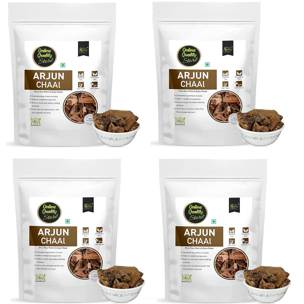 Online Quality Store Arjun Ki Chaal-400g|Terminalia Arjuna bark/Chaal Used to Maintain Blood Pressure