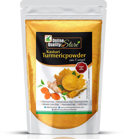 Online Quality Store Natural Organic Wild Turmeric Powder Kasthuri Manjal Powder | Kasthuri Haldi Powder | Curcuma Aromatica | Jangli Amba Haldi For Skin |Kasturi Turmeric Powder for Face and Skin |face pack,900g