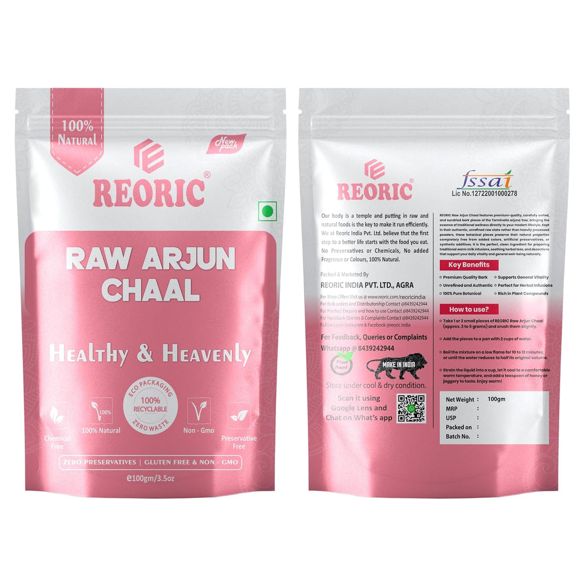 REORIC Raw Arjun Chaal -100g