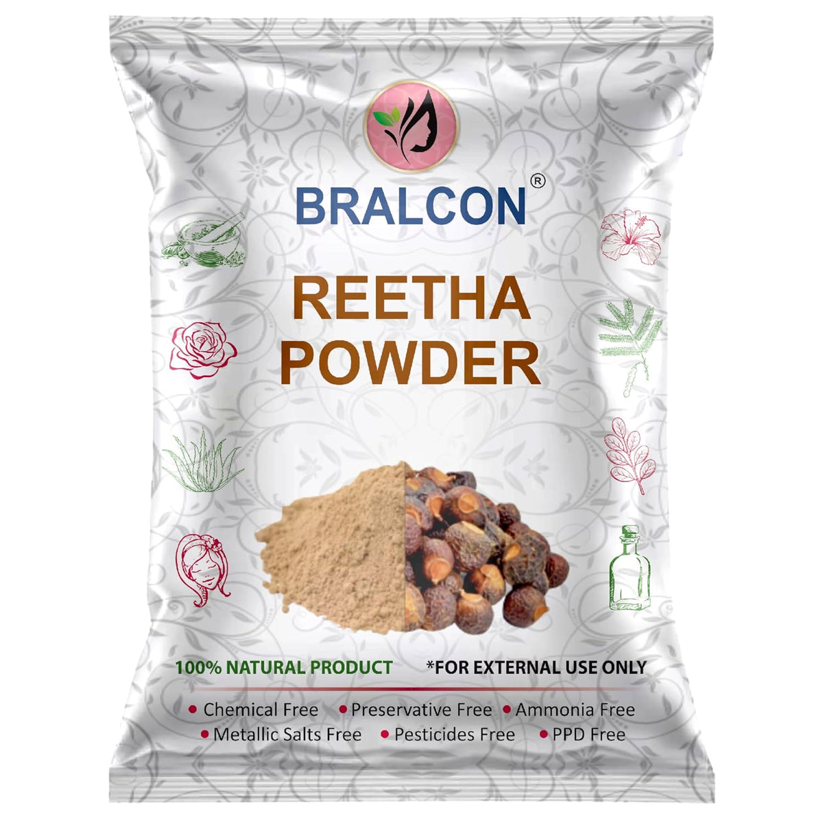 Amla, Reetha, Shikakai, Hibiscus, Bhringraj - 100g each (100 X 5 Pack) || Natural Herbal Powder Combo for Hairs || Chemical Free (Pack of 5, 100g each, Total 500 g Pack)