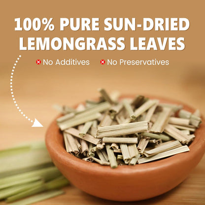Online Quality Store Organic Lemongrass Herbal Tea - 50 Gm | Lemongrass Tea Leaves | Lemon Grass Herbal Green Tea