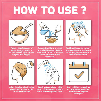 REORIC Reetha Powder for Hair Wash & Scalp Care -100g