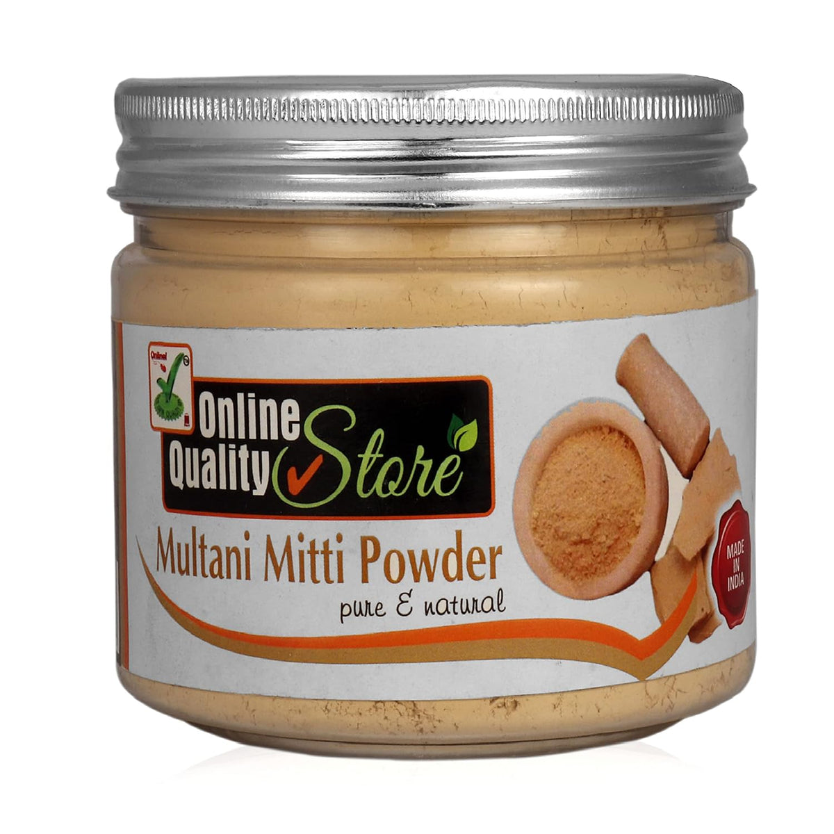 Online Quality Store Organic Multani Mitti Powder | Healing Clay | Bentonite Clay |Calcium Bentonite Clay for Face Pack And Hair Pack |pure multani mitti powder |multani mitti powder pure 100%,200g