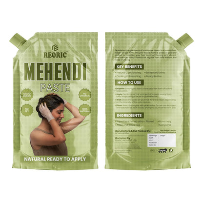 REORIC Ready to Use Henna Paste for Hair 200g