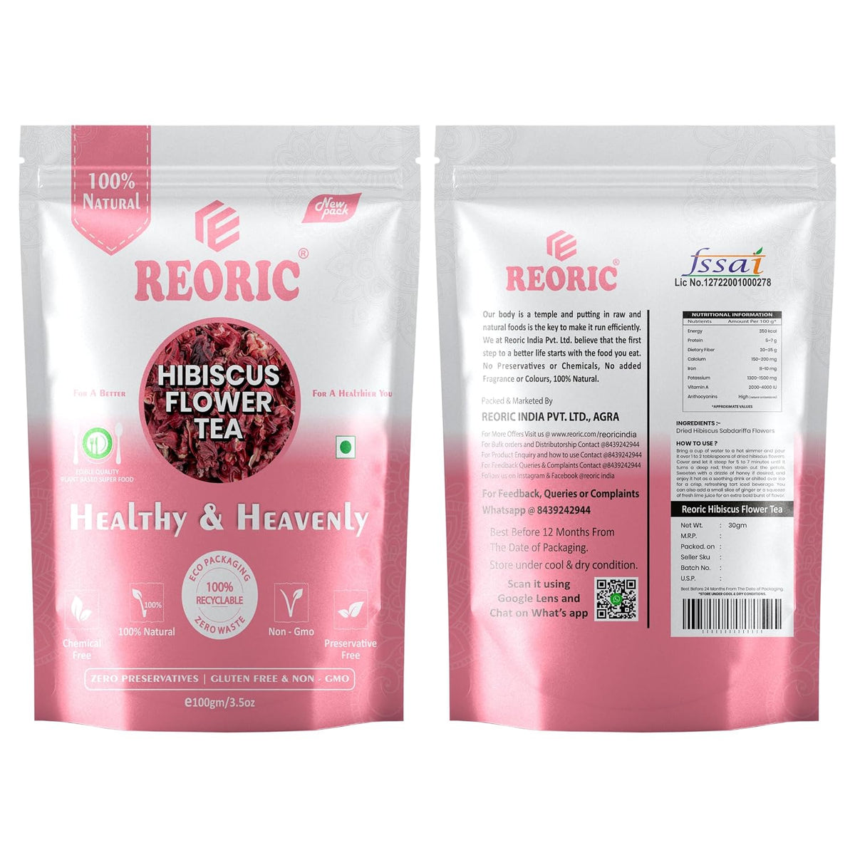 REORIC Hibiscus Flower Tea 30g