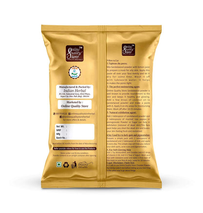 Online Quality Store chandan powder |Organic Sandalwood Powder |Chandan powder, face mask |Sandalwood Powder For Skin and body |chandan powder for puja |Chandan |chandan for pooja,face,facepack,pooja tilak,laddu gopal ,50g