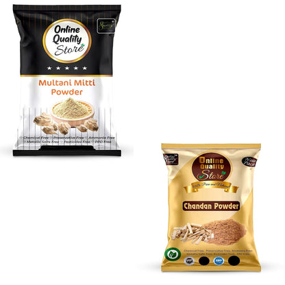 Chandan Powder(50 Grams) and Multani Mitti Powder(100 Grams) Total 150 Grams (All are in separate packaging)