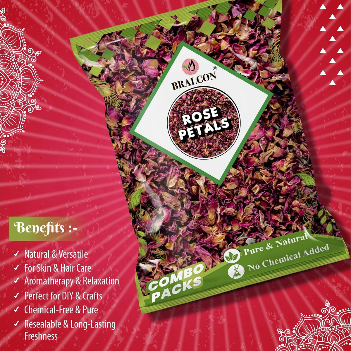BRALCON Rose Petals - 100 gm