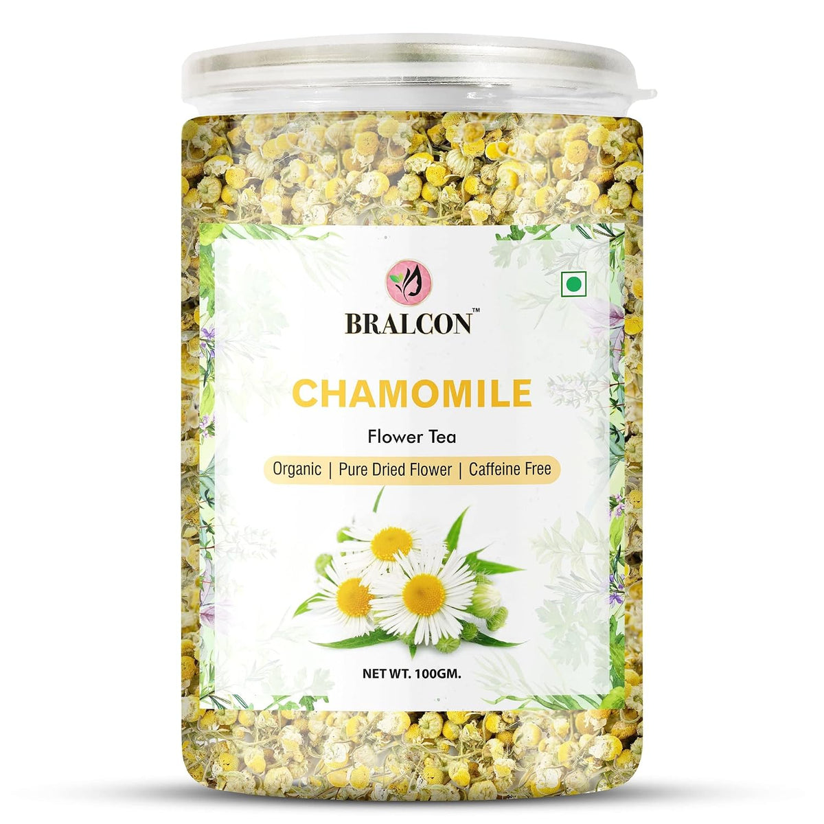 BRALCON Organic Herbal Tea Combo Pack- Butterfly Pea Flower Tea and Chamomile Flower Tea- 200g(100g x 2 Pack)