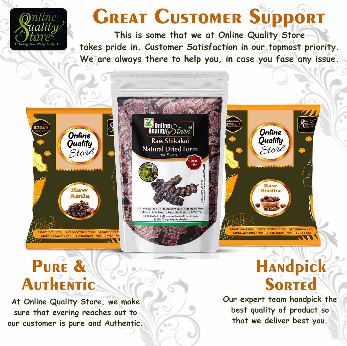 Online Quality Store reetha amla shikakai combo raw form |raw reetha for hair |Aritha|Reetha|Ritha|Soapnuts (Sapindus Mukorossi) |Indian Gooseberry |dried Shikakai, Acacia Concinna |reetha amla shikakai raw shampoo |hair pack(1400g,family pack)