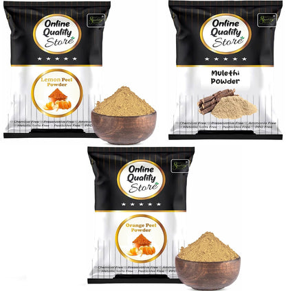 Online Quality Store Lemon Peel Powder ,Mulethi Powder ,orange Peel Powder |Yashimadhu | Liquorice | Glycyrrhiza glabra |santra chilka powder |orange peel powder for skin|vitamin c orange peel powder |facepack,300g
