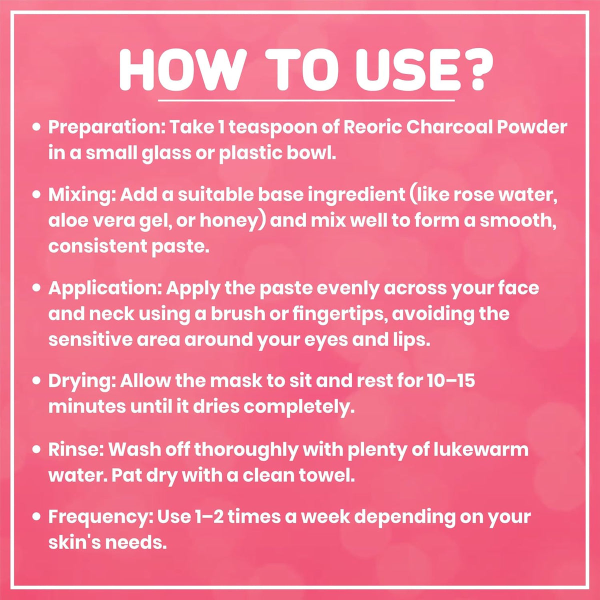 REORIC Activated Charcoal Powder 100g