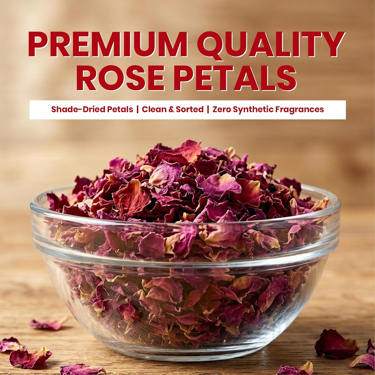 REORIC Rose Petal Tea 50g | Dried Rose Petals Herbal Infusion | Aromatic Floral Loose Leaf Brew | Daily Hot & Iced Beverage Drink