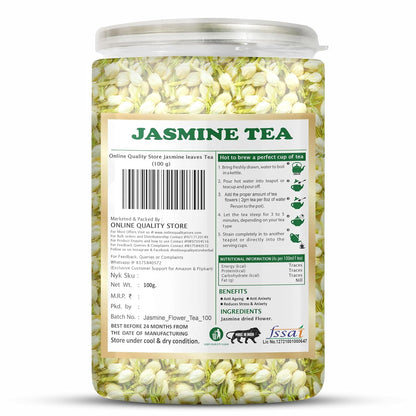 Online Quality Store Jasmine Flower Green Tea - 100g | Boost Immunity | Stress Relief