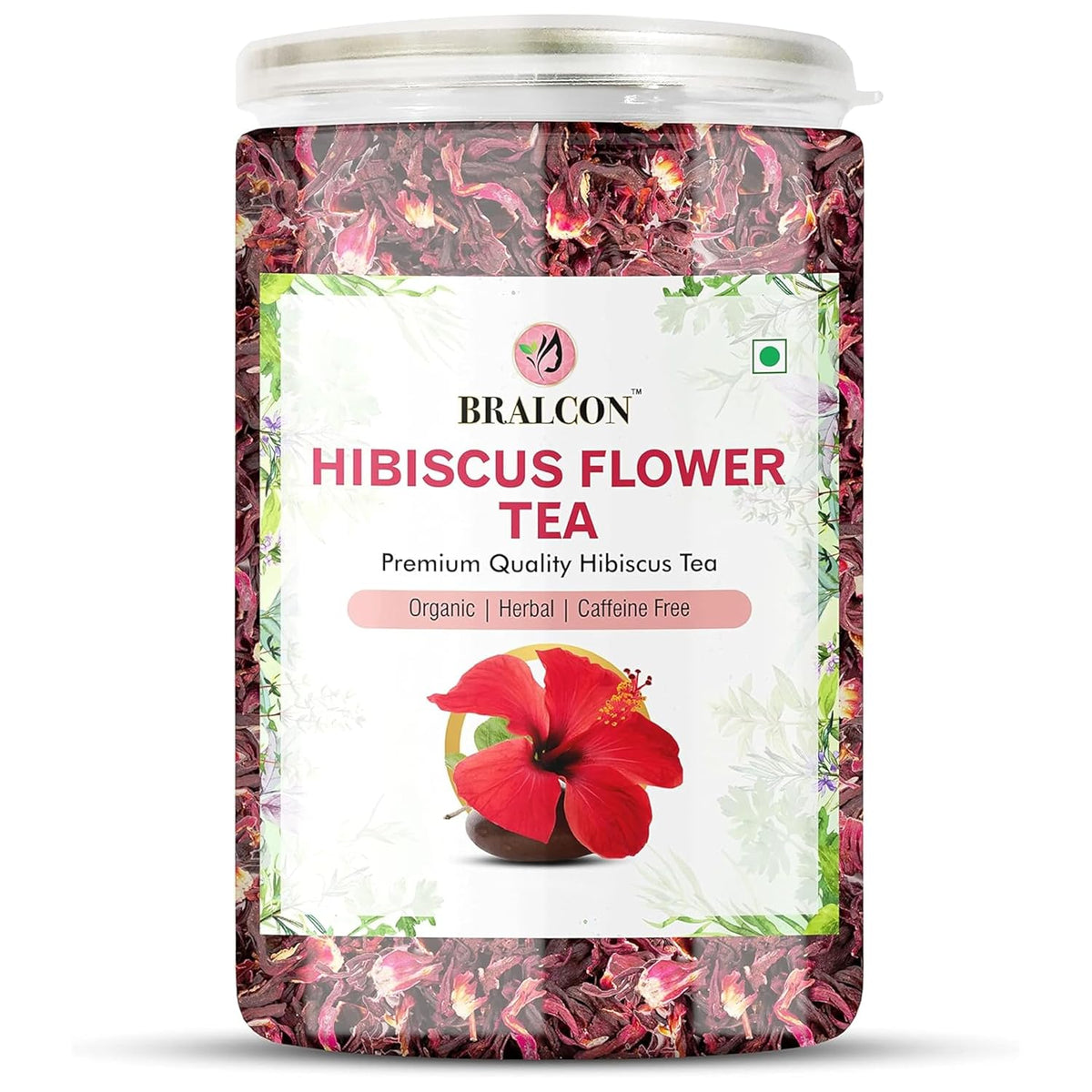 BRALCON Hibiscus Flower Tea and Butterfly Pea Flower Tea- 100g(50g x 2 Pack)