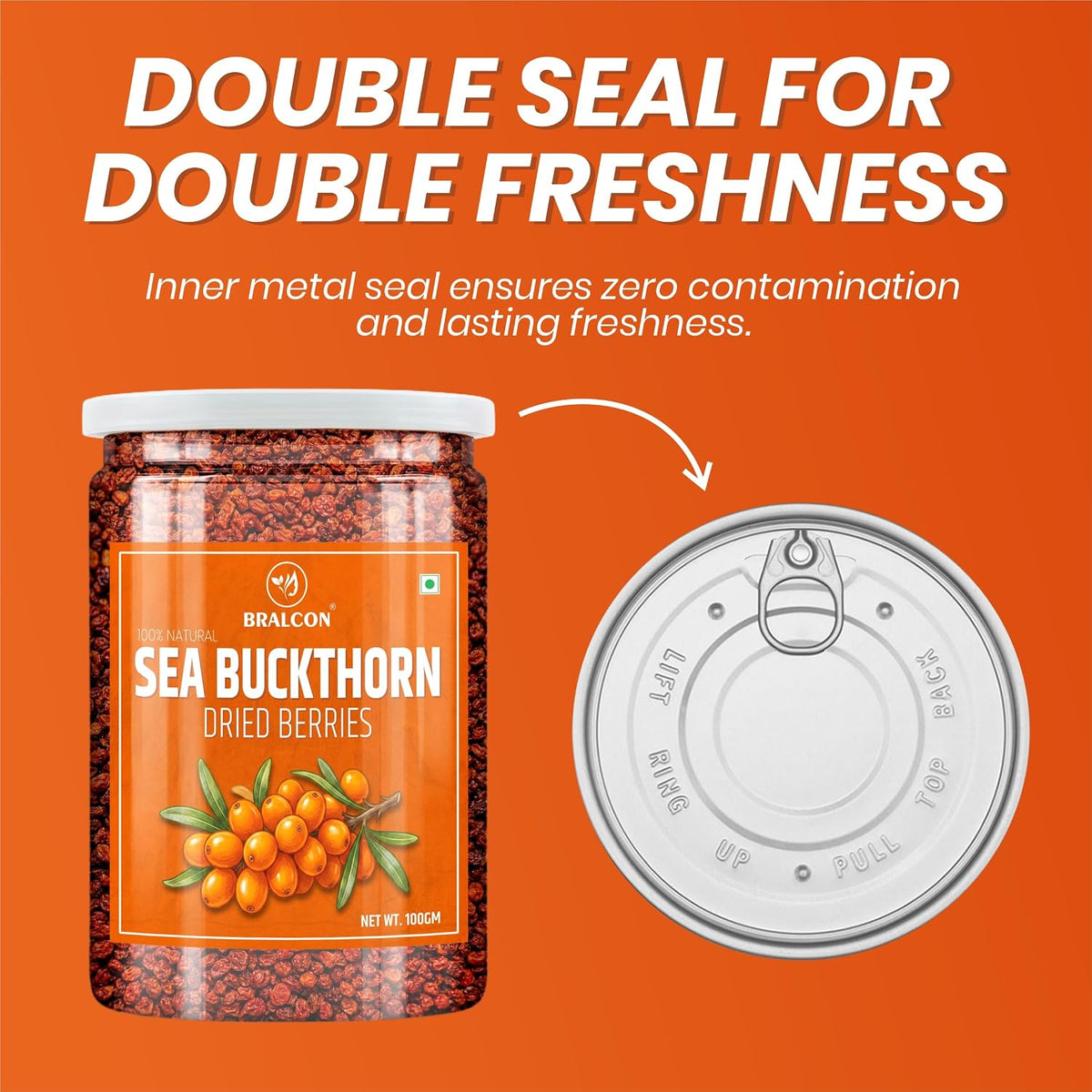 BRALCON Sea Buckthorn Dried Berries - 100g