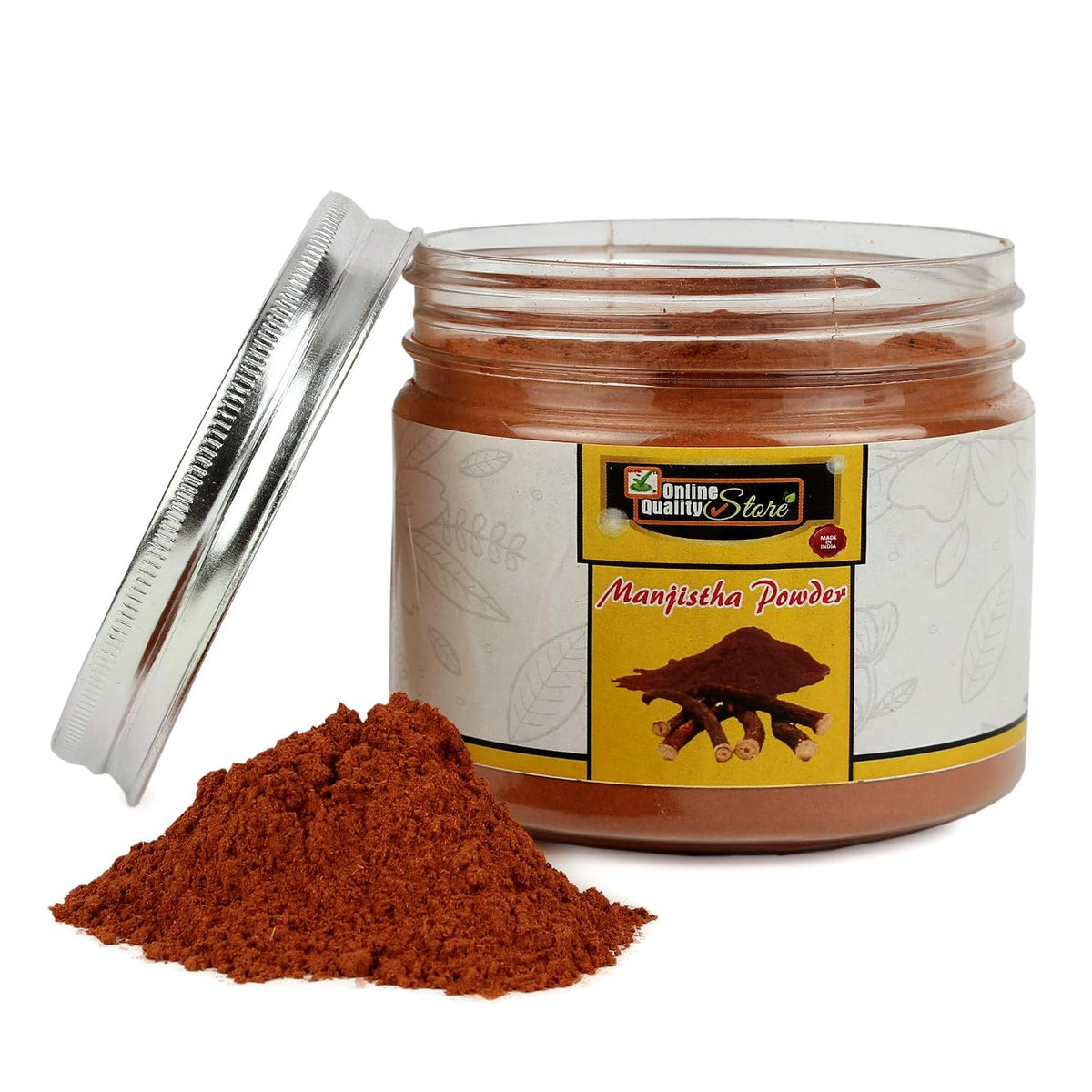 Online Quality Store Organic Manjistha Powder, 100g |Rubia Cordifolia |100% Pure & Natural Manjistha Powder for Skin Whitening| Manjistha Powder for face, Hair Care & Skin Care