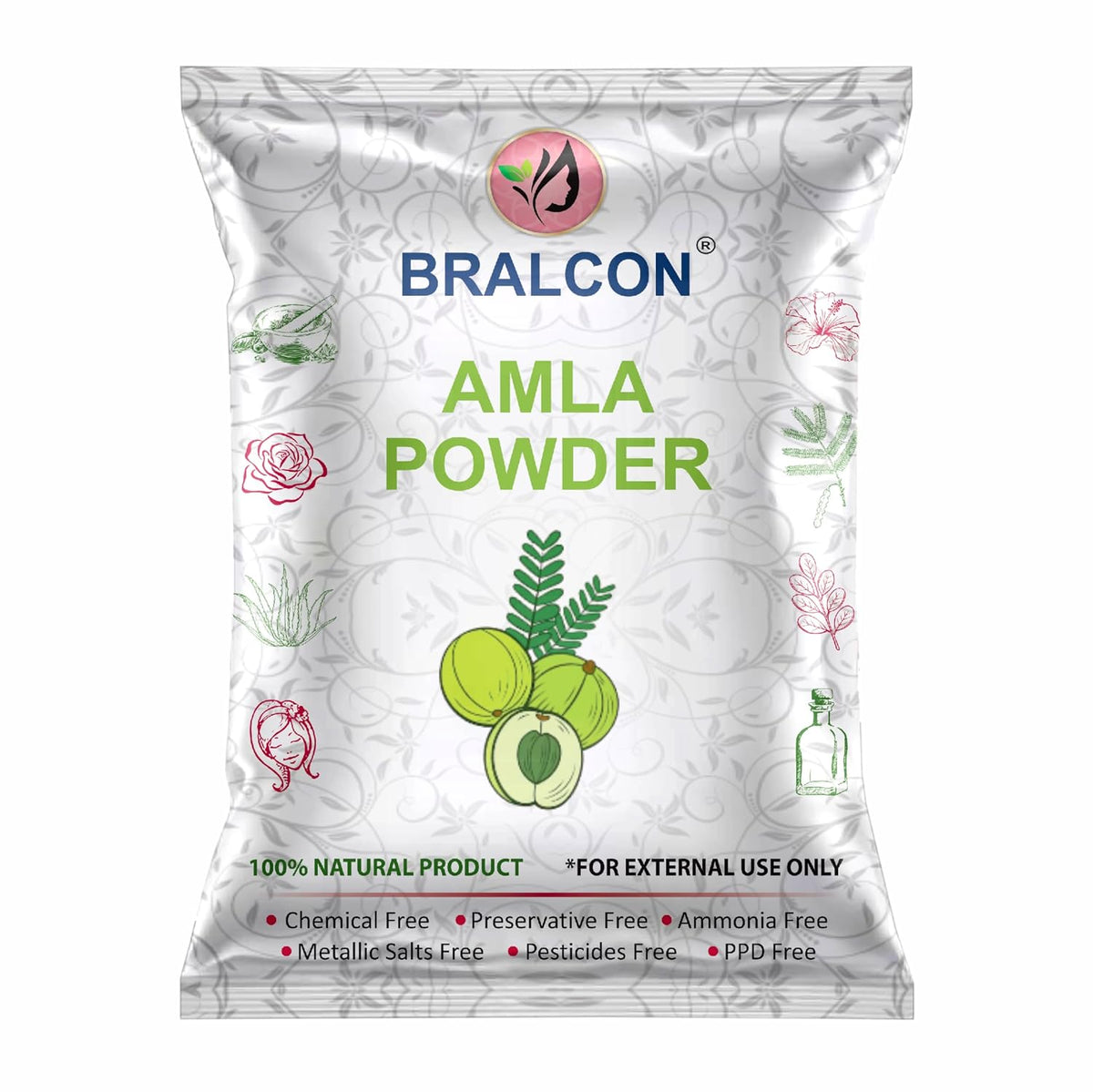 BRALCON Reetha Amla Shikakai Powder | Natural Hair Care Powder Set - 300 g , 100g Each | Chemical-Free | Hair Shampoo