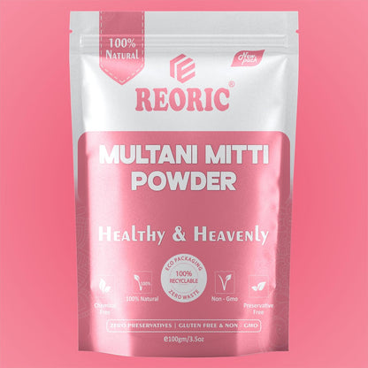 REORIC Sandalwood, Neem, Rose Petal, Multani Mitti & Orange Peel Powder Combo - 500gm