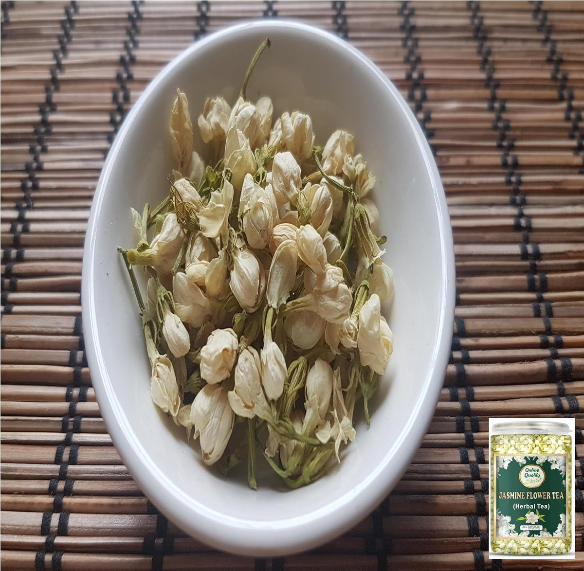 Online Quality Store Jasmine Flower Green Tea - 100g | Boost Immunity | Stress ReliefOnline Quality Store Jasmine Flower Green Tea - 100g | Boost Immunity | Stress Relief