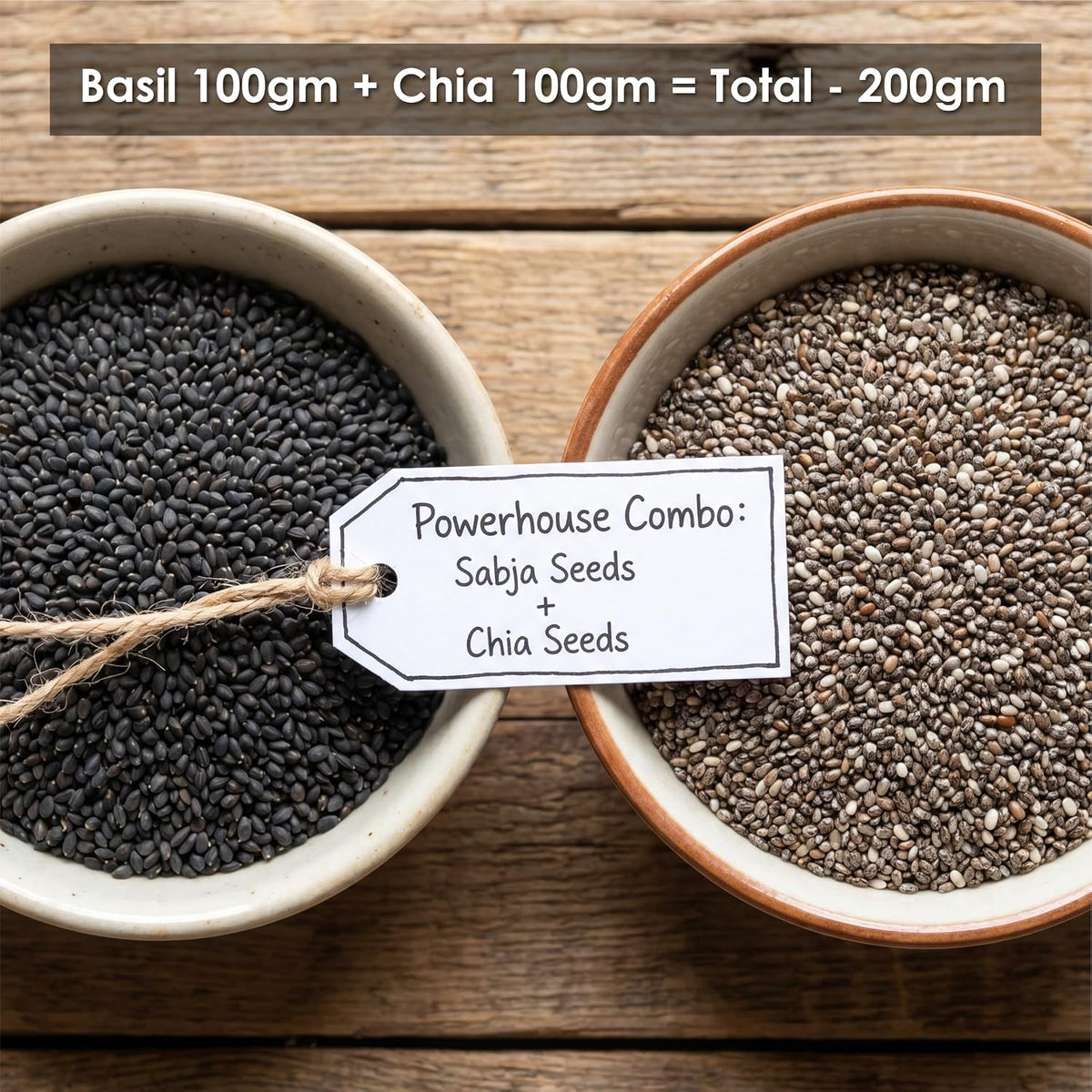 BRALCON Sabja Seeds and Chia Seeds Combo -200g