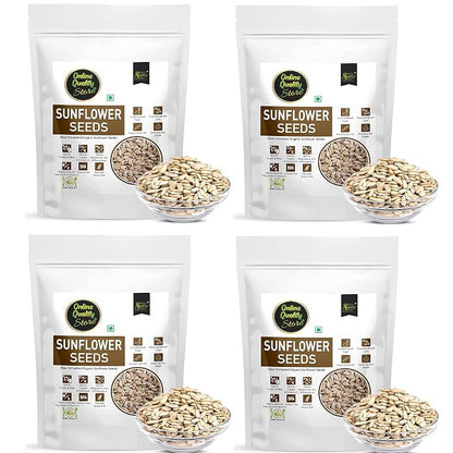 Online Quality Store Organic Sunflower Seeds-400g(100g x 4 Pack)|Protein & Fiber Rich Sunflower Seeds
