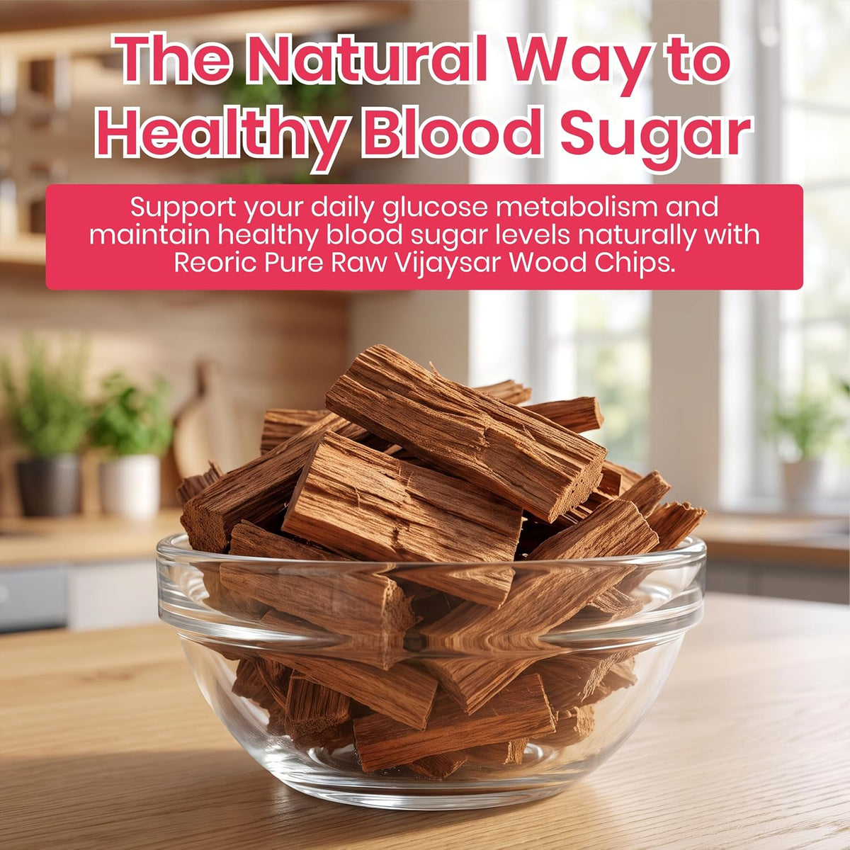 REORIC Pure Vijaysar Wood Pieces 100g