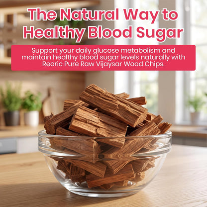 REORIC Pure Vijaysar Wood Pieces 100g