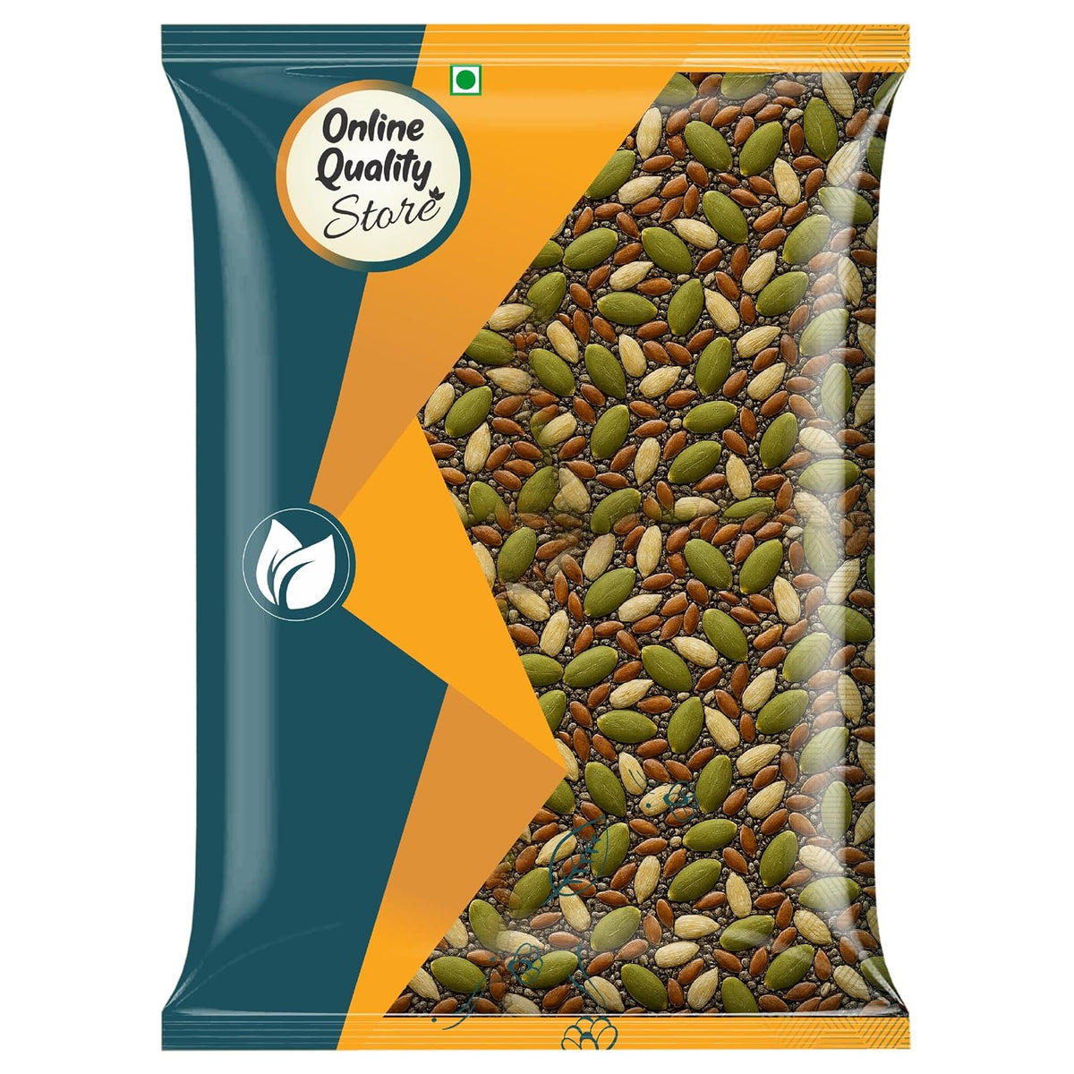 Online Quality Store Mix Seeds - 400g | 6-In-1 Super Seeds Mix | Pumpkin, Sunflower, Watermelon, Flax, Strawberry and Chery Seeds - Mixed seeds for weight loss | Edible Seeds