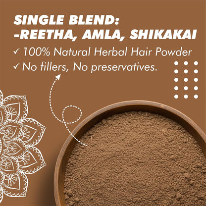 BRALCON Reetha Amla Shikakai Shampoo Powder -300g