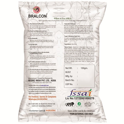 BRALCON Organic Raw Amla -100g