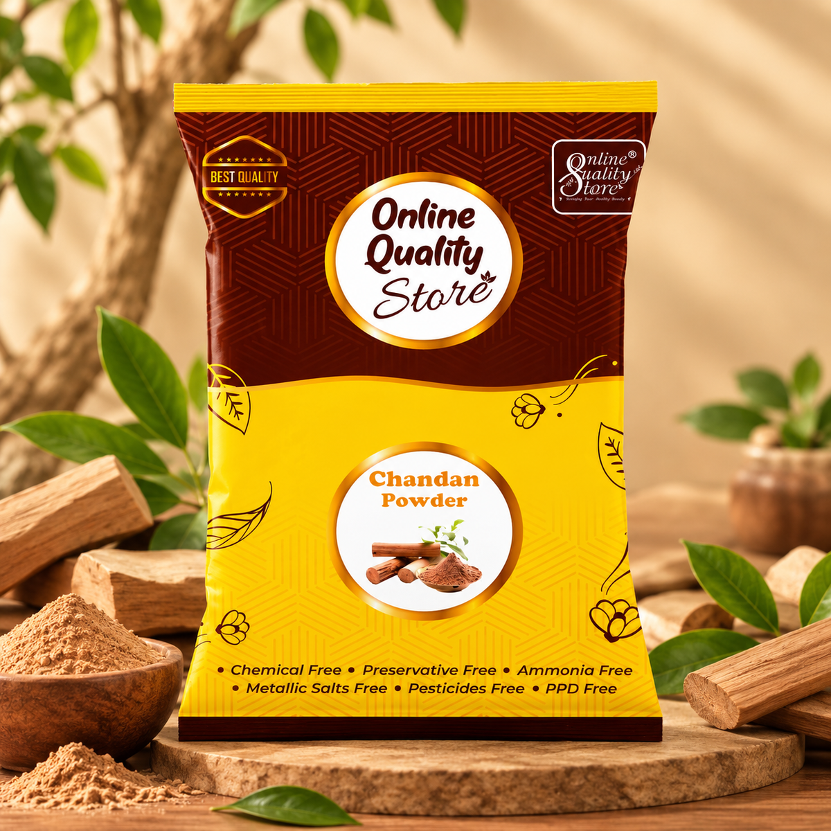 Online Quality Store pure chandan powder for face |Organic Sandalwood Powder |Chandan powder, face mask |Sandalwood Powder For Skin and body |chandan powder for puja |Chandan |facepack |facemask,250g
