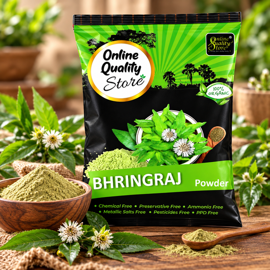 Online Quality Store Bhringraj powder for hair - 100% Organic (200 Grams)