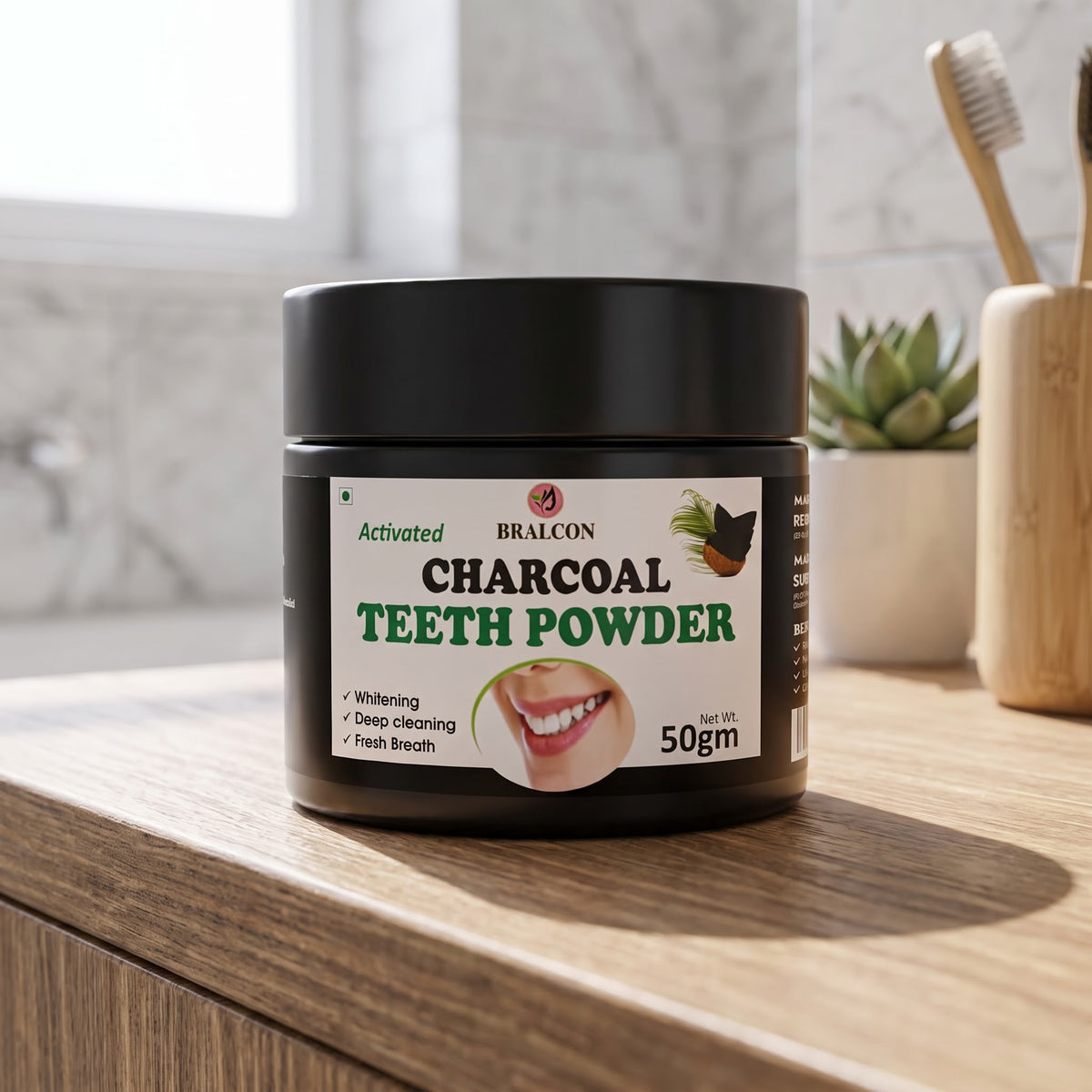 Bralcon Activated Charcoal Teeth Powder -50g