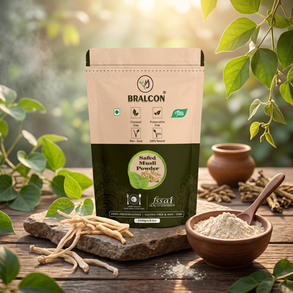 BRALCON Pure Safed Musli Root Powder -100g