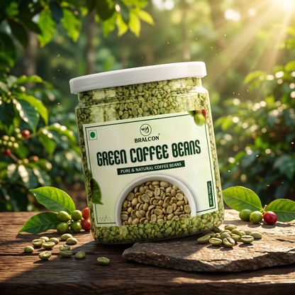 BRALCON Natural Unroasted Green Coffee Beans - 300g