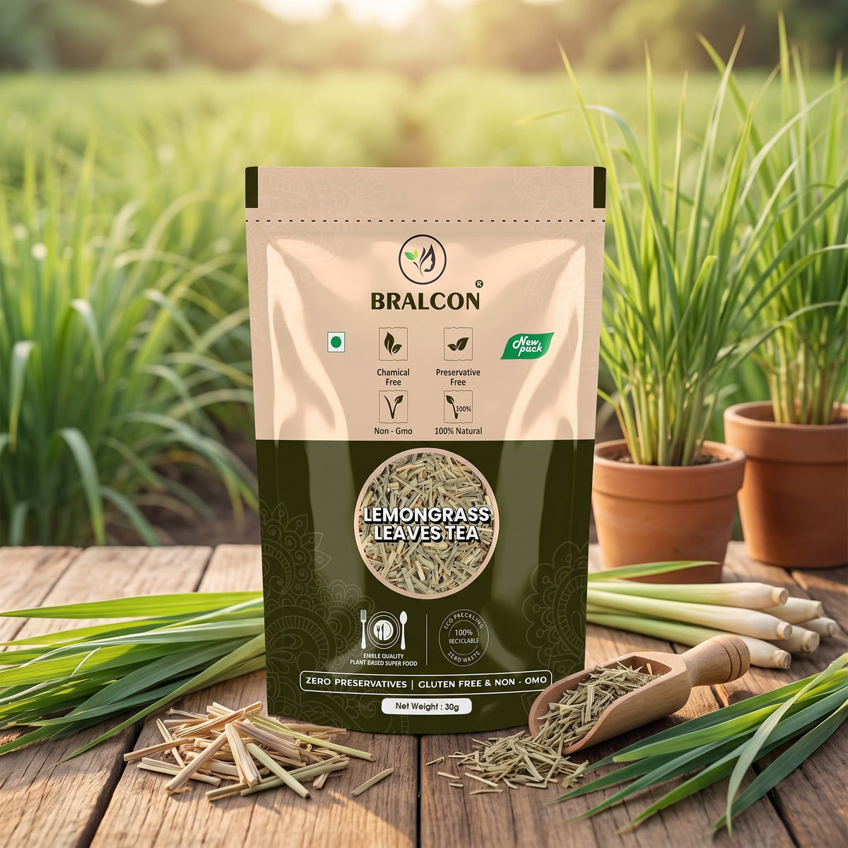 BRALCON Premium Dried Lemongrass Leaves Tea 30g