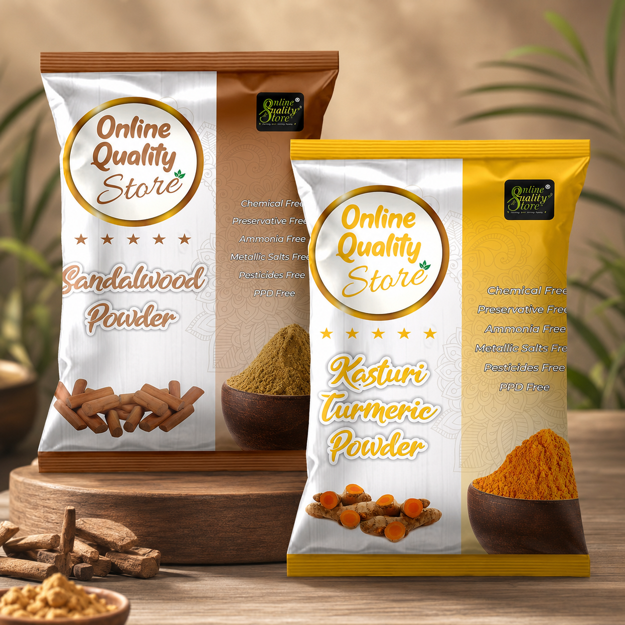 Kasturi Turmeric Powder for Face + Natural Sandalwood