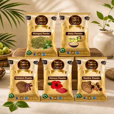Amla Reetha Shikakai, Bhringraj and Hibiscus Powder for Hair