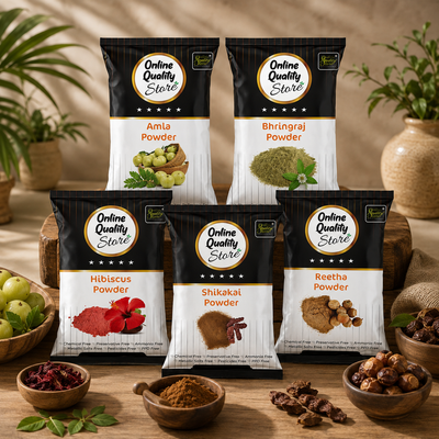 Amla Reetha Shikakai Bhringraj and Hibiscus Powder
