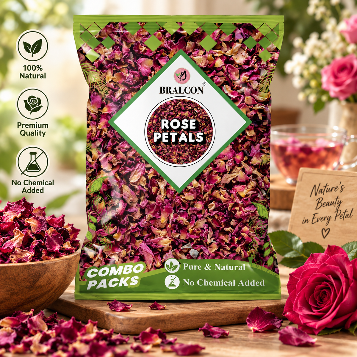 BRALCON Rose Petals - 100 gm