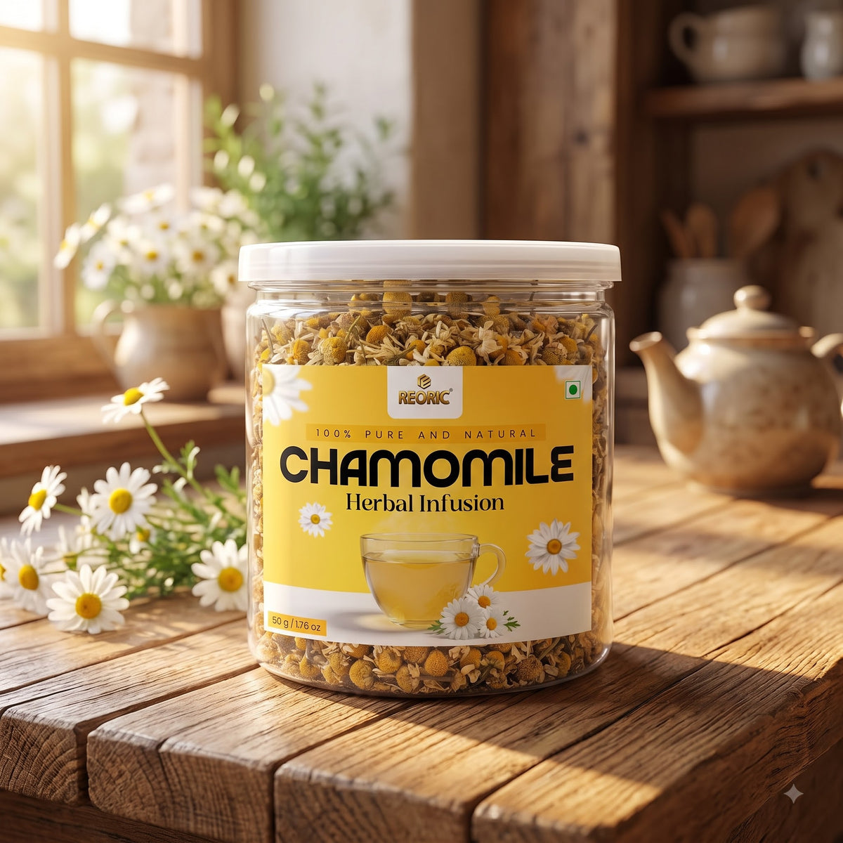 REORIC Whole Dried Chamomile Flower Tea 50g