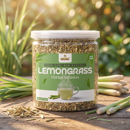 REORIC Lemongrass Herbal Tea 50g | Dried Lemongrass Leaf Infusion | Citrus Aromatic Herbal Tea Blend | Daily Hot Refreshment Brew