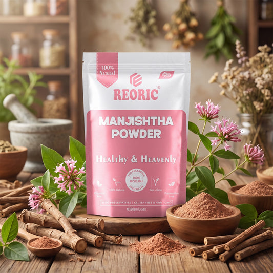 REORIC Manjistha Powder for Face Pack & Skin Care -100g