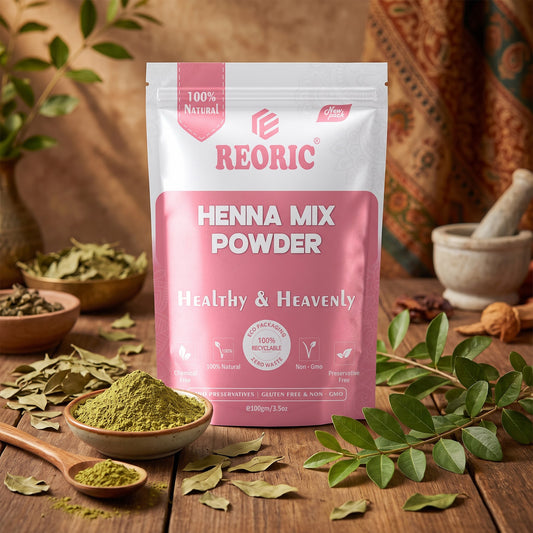 REORIC Henna Mix Powder for Natural Hair Color -100g