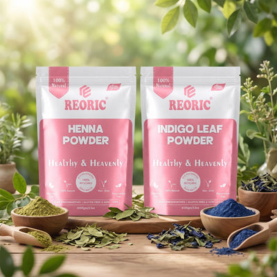 REORIC Henna Powder 100g and Indigo Leaf Powder 100g Combo